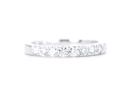 Micro Pavé Diamond Ring 3/4 Carat in Platinum