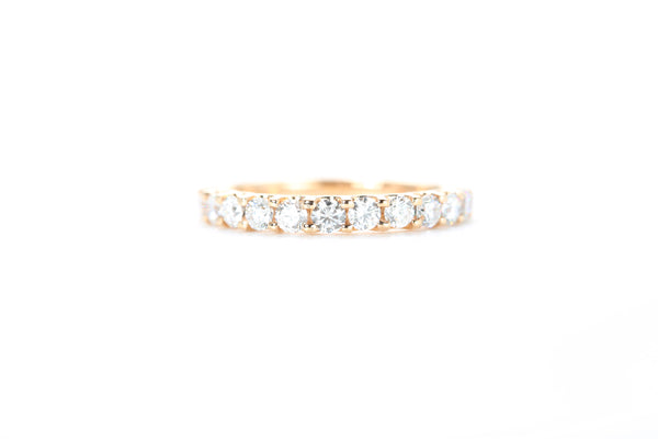 Micro Pavé 3/4 Carat Diamond Ring in 18K Rose Gold