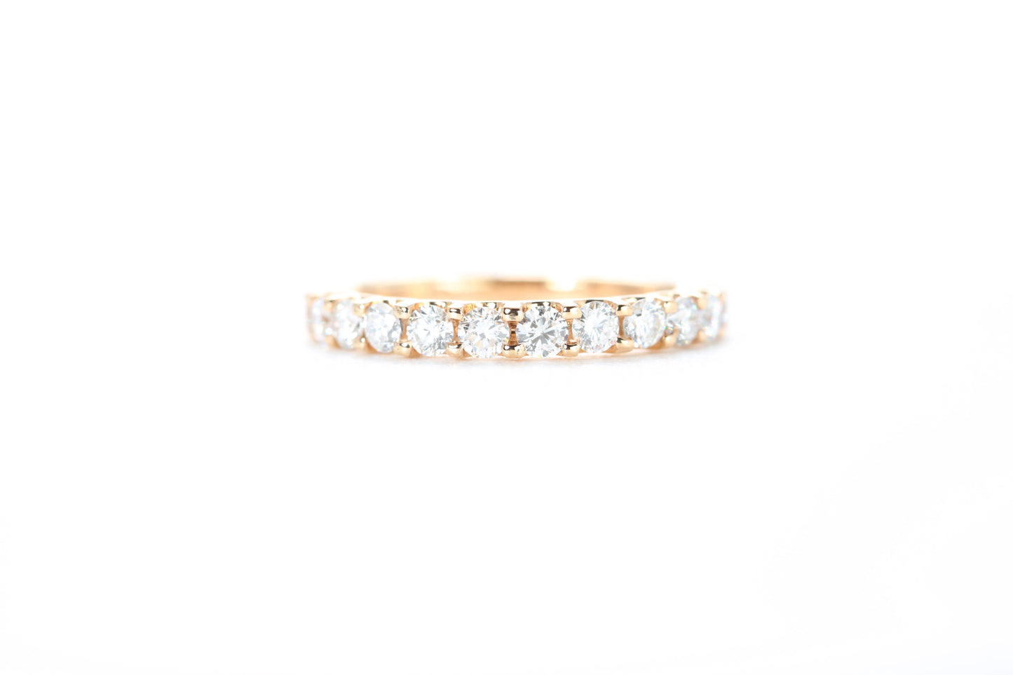 Micro Pavé 3/4 Carat Diamond Ring in 18K Rose Gold