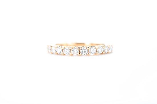 Micro Pavé 3/4 Carat Diamond Ring in 18K Rose Gold