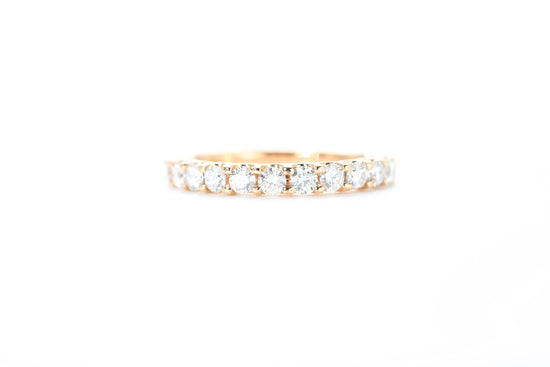 Micro Pavé 3/4 Carat Diamond Ring in 18K Rose Gold