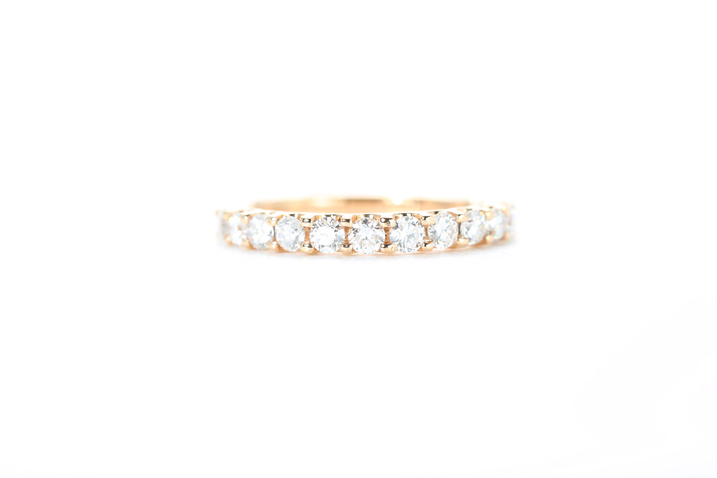 Micro Pavé 3/4 Carat Diamond Ring in 18K Rose Gold