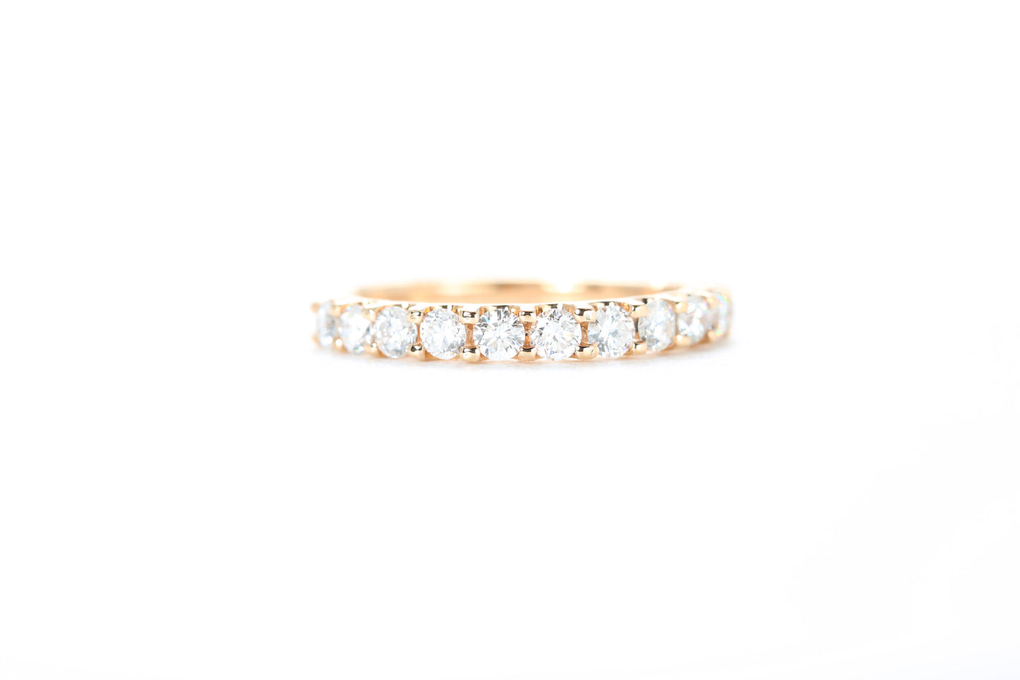 Micro Pavé 3/4 Carat Diamond Ring in 18K Rose Gold