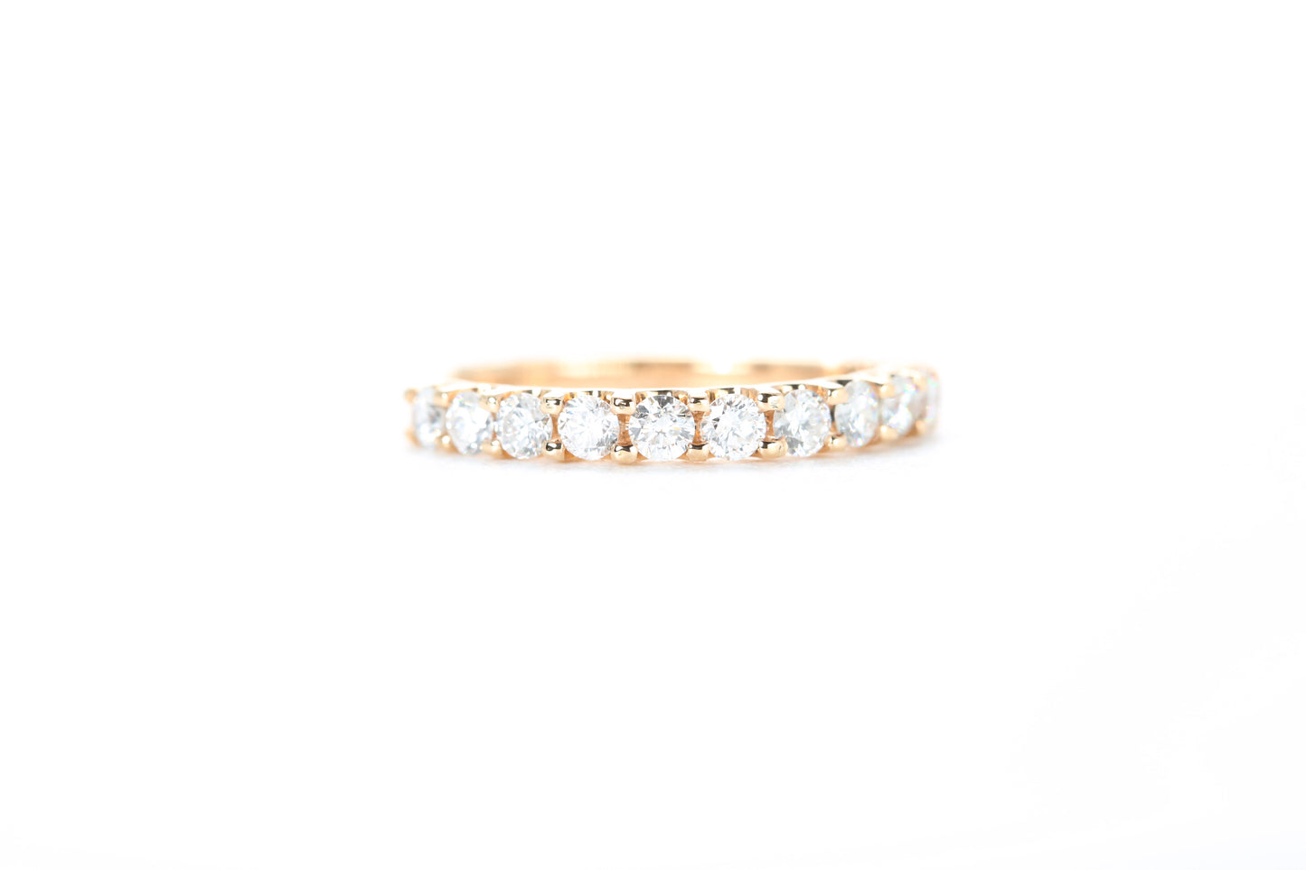 Micro Pavé 3/4 Carat Diamond Ring in 18K Rose Gold