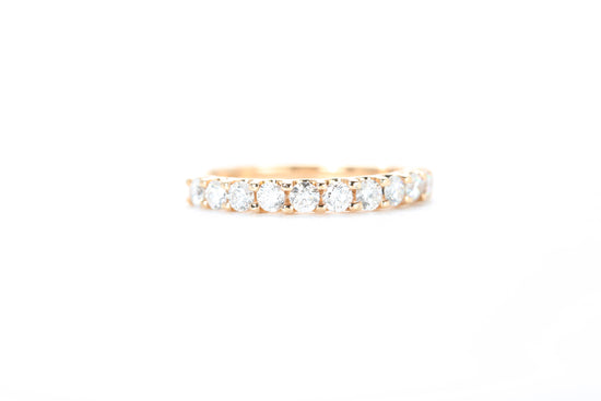 Micro Pavé 3/4 Carat Diamond Ring in 18K Rose Gold