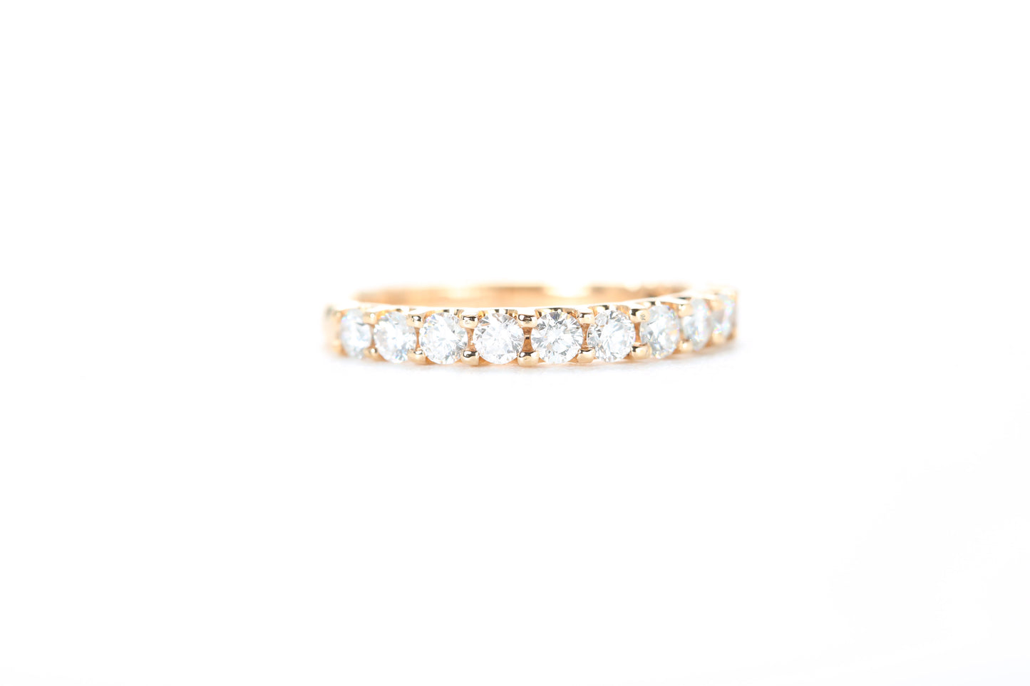 Micro Pavé 3/4 Carat Diamond Ring in 18K Rose Gold
