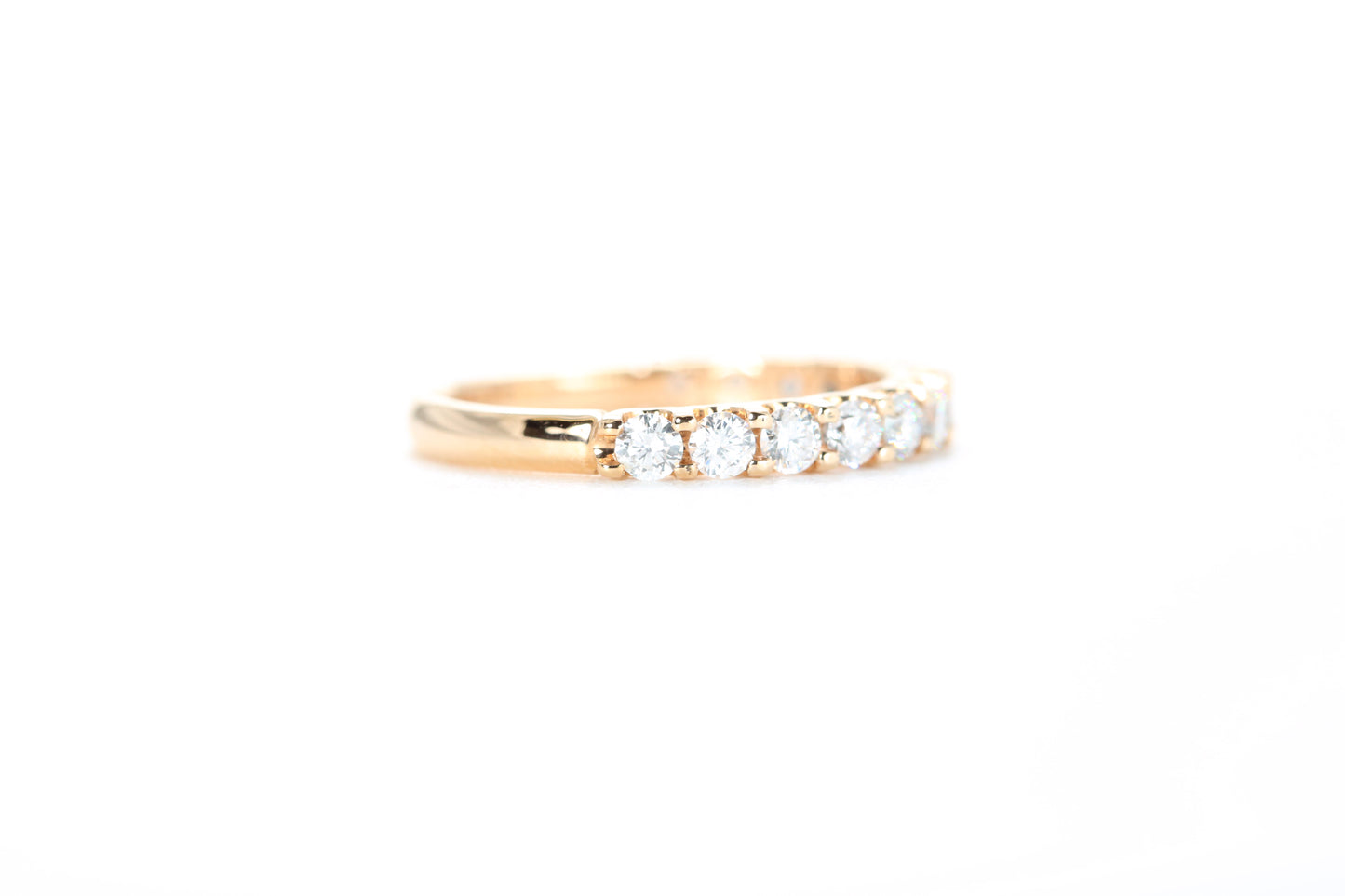 Micro Pavé 3/4 Carat Diamond Ring in 18K Rose Gold