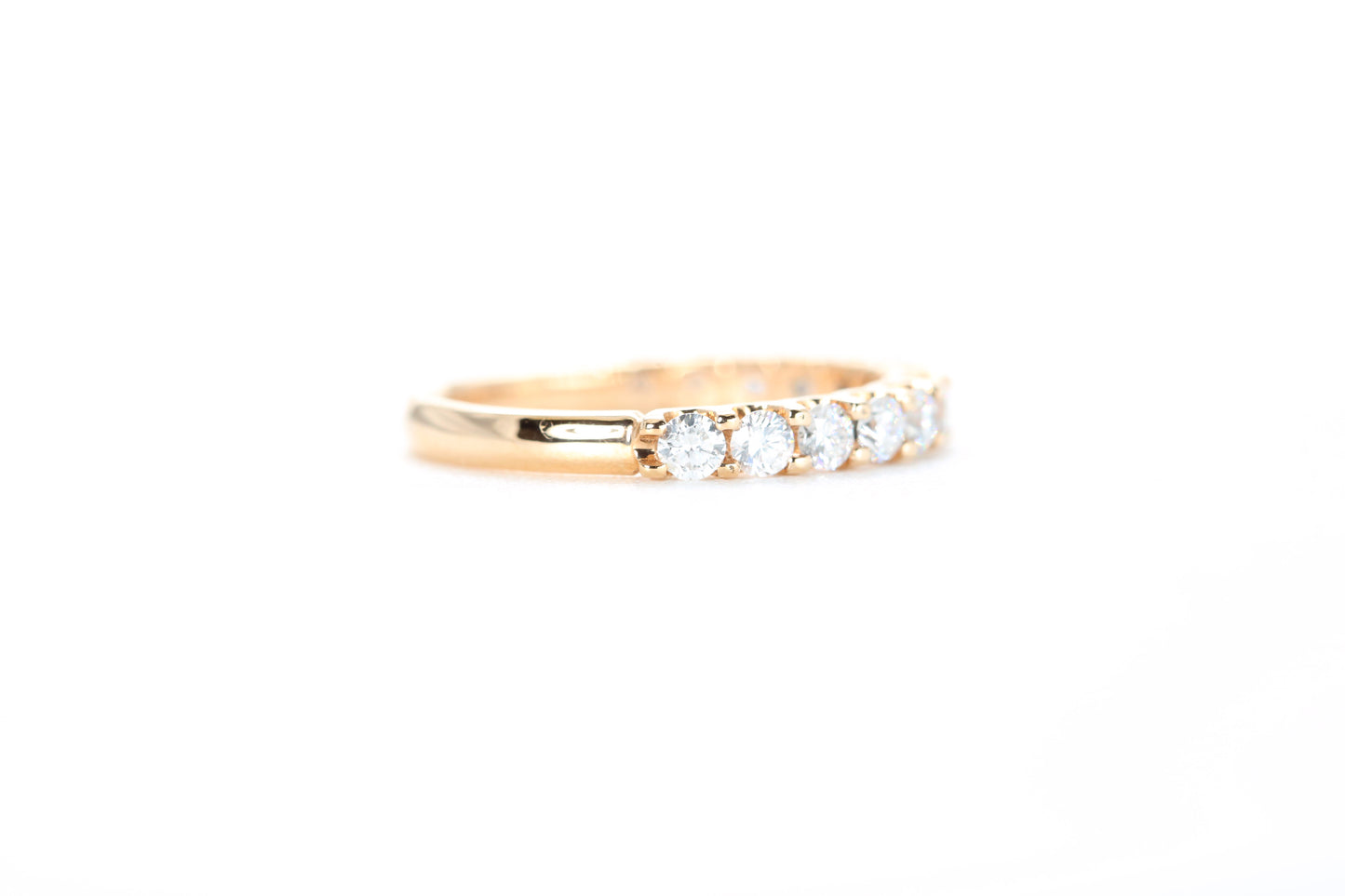 Micro Pavé 3/4 Carat Diamond Ring in 18K Rose Gold