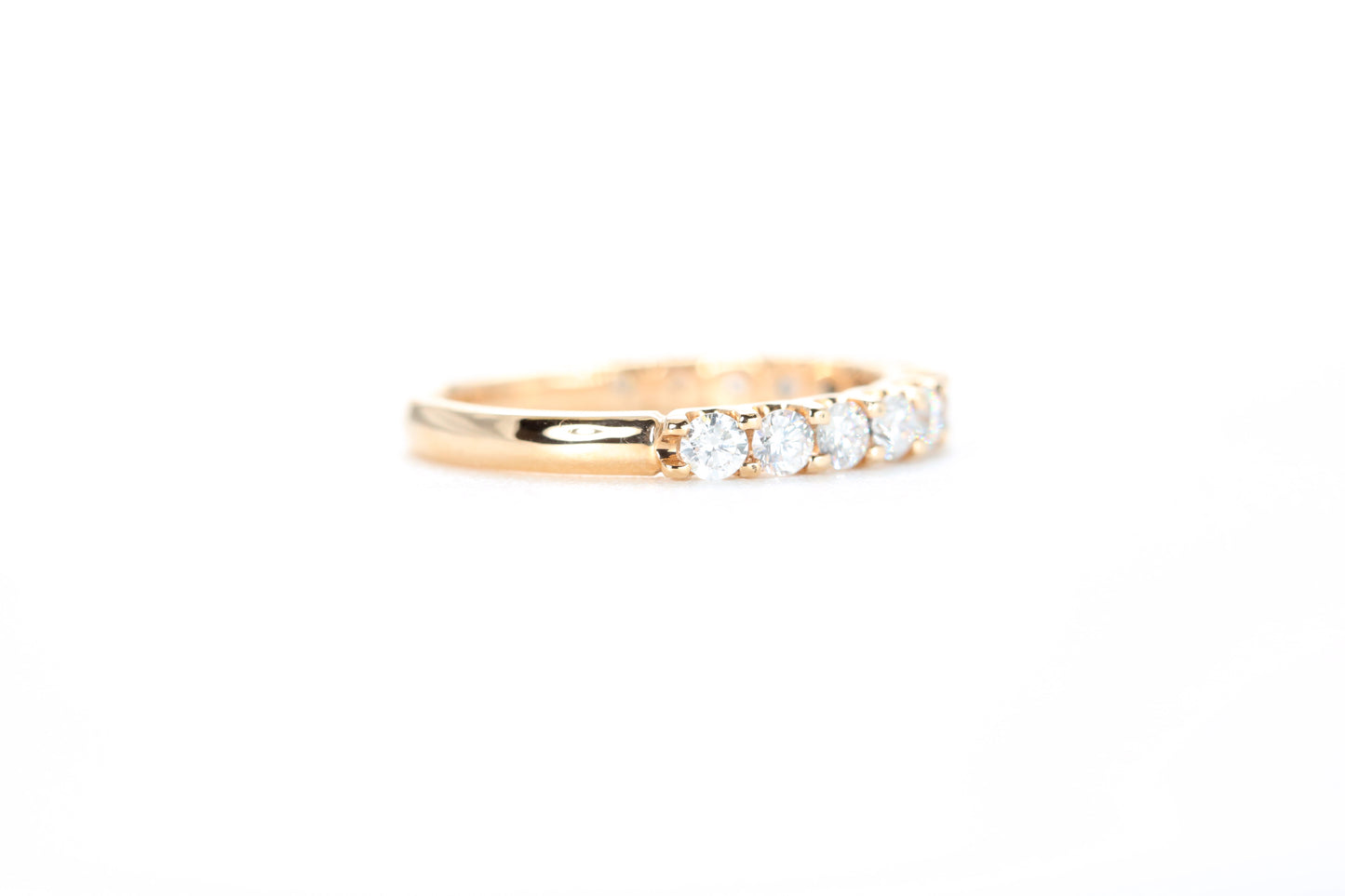 Micro Pavé 3/4 Carat Diamond Ring in 18K Rose Gold