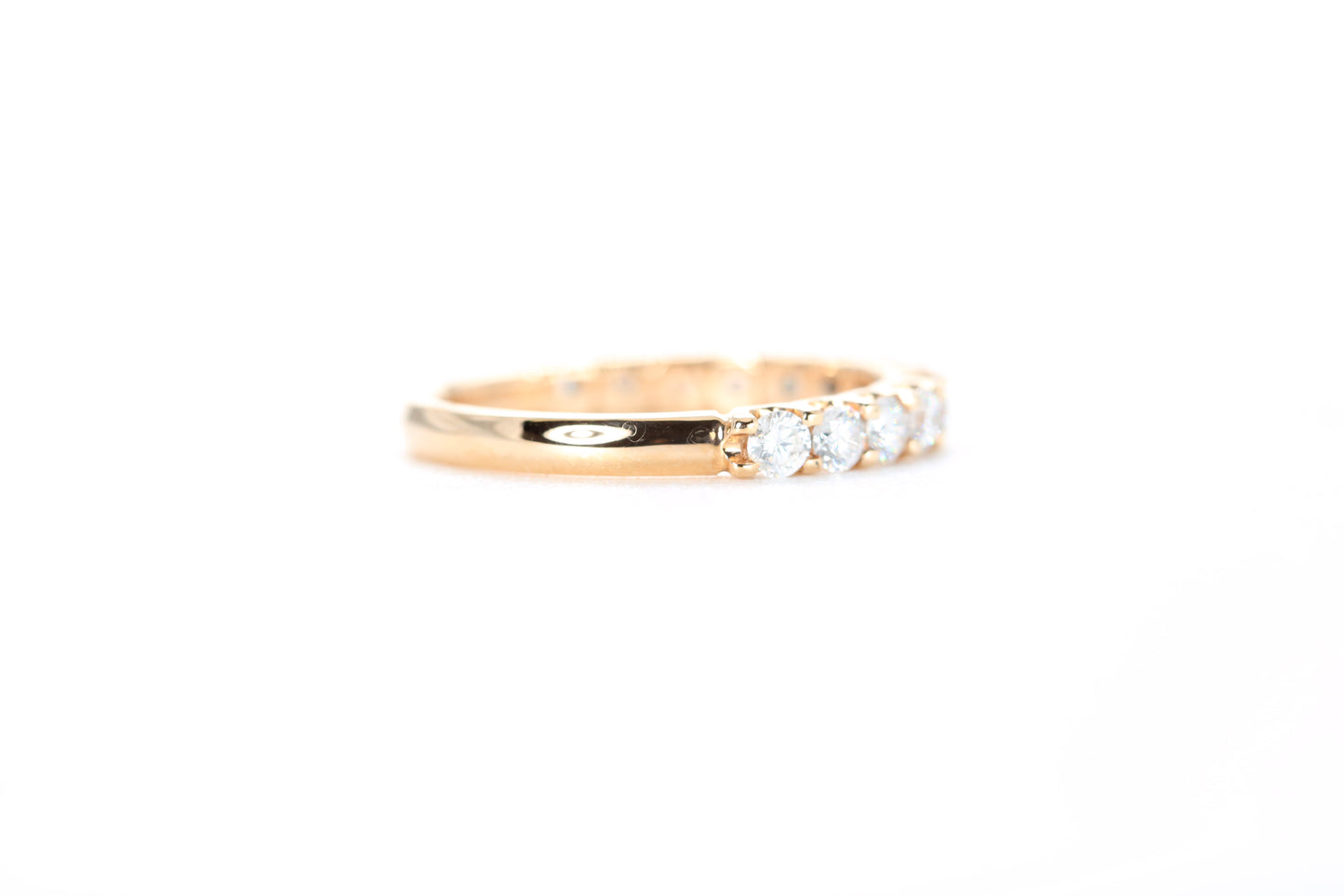Micro Pavé 3/4 Carat Diamond Ring in 18K Rose Gold