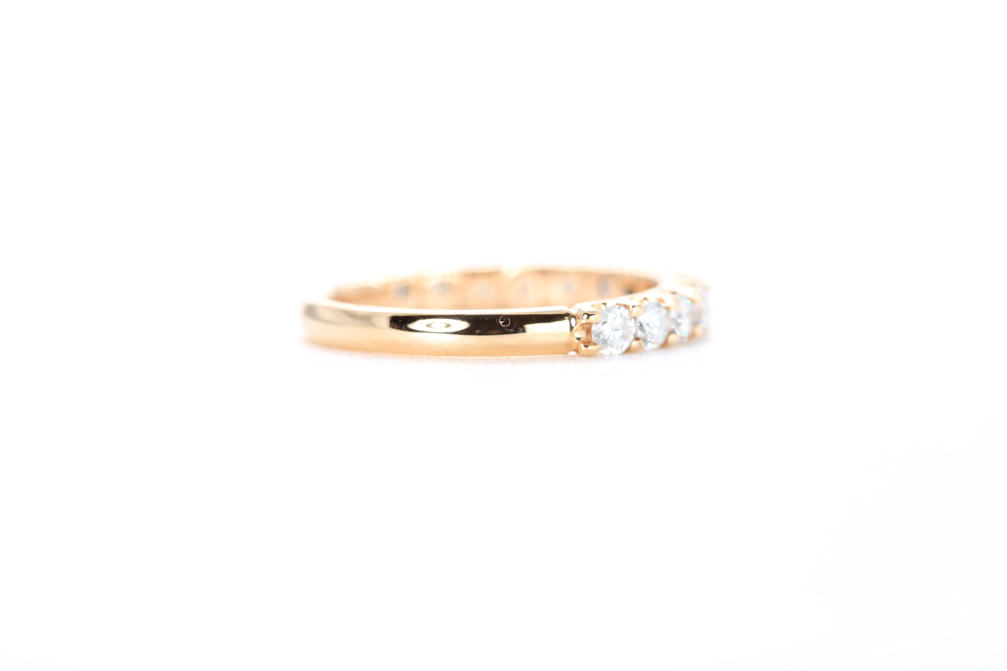 Micro Pavé 3/4 Carat Diamond Ring in 18K Rose Gold