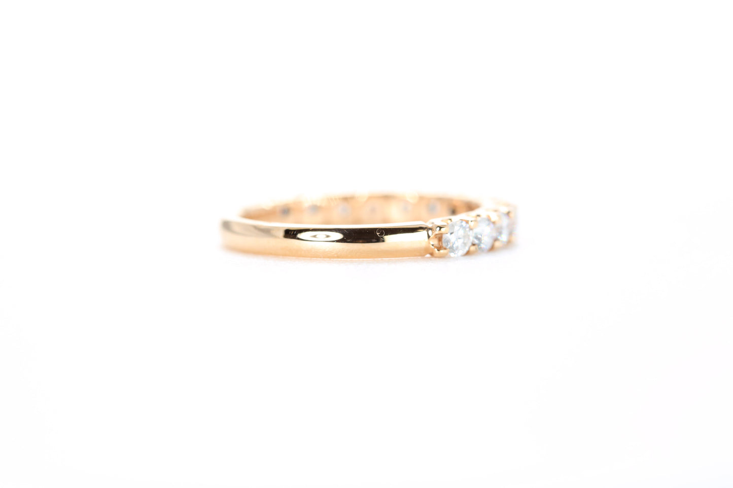 Micro Pavé 3/4 Carat Diamond Ring in 18K Rose Gold