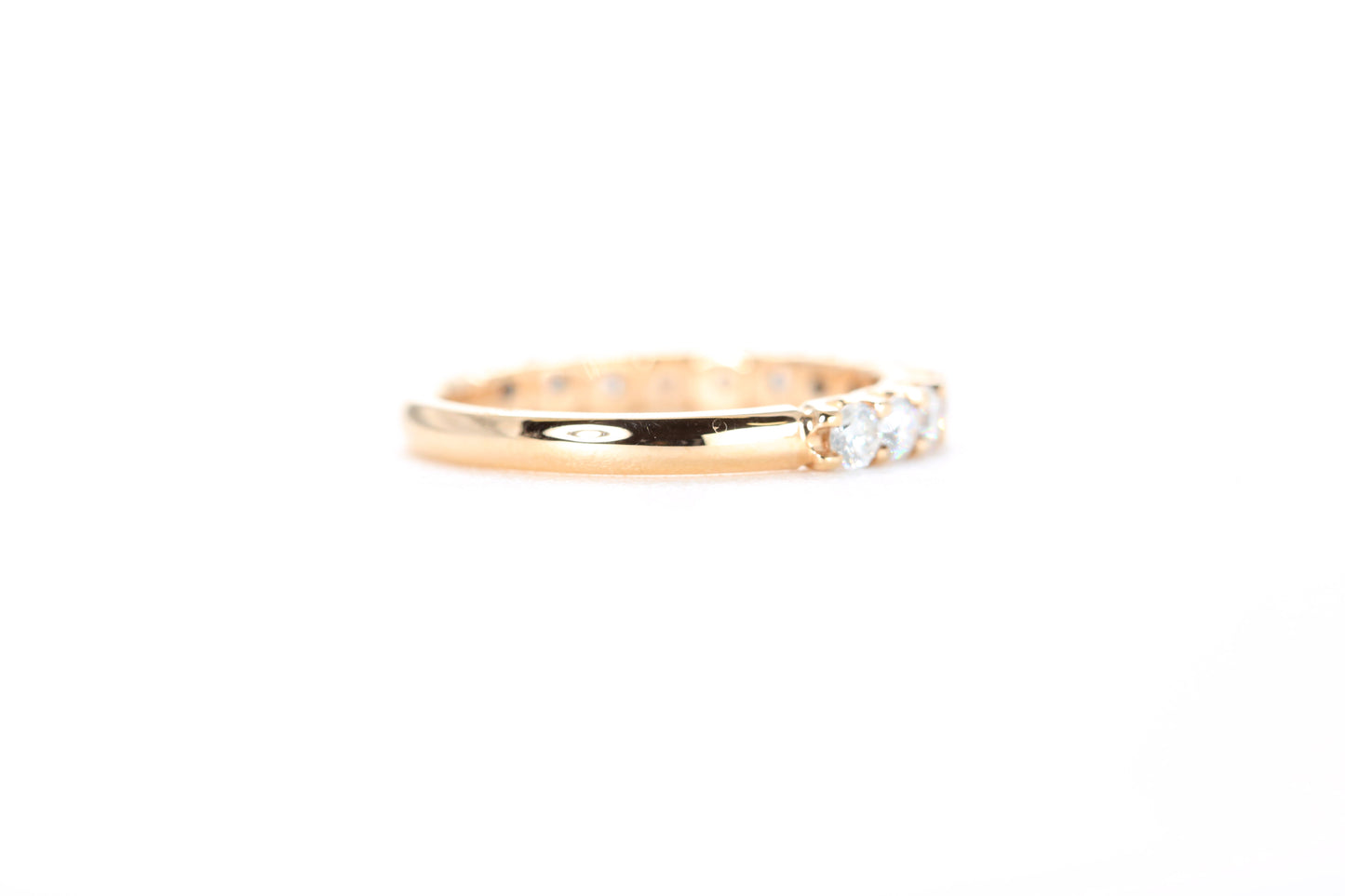 Micro Pavé 3/4 Carat Diamond Ring in 18K Rose Gold