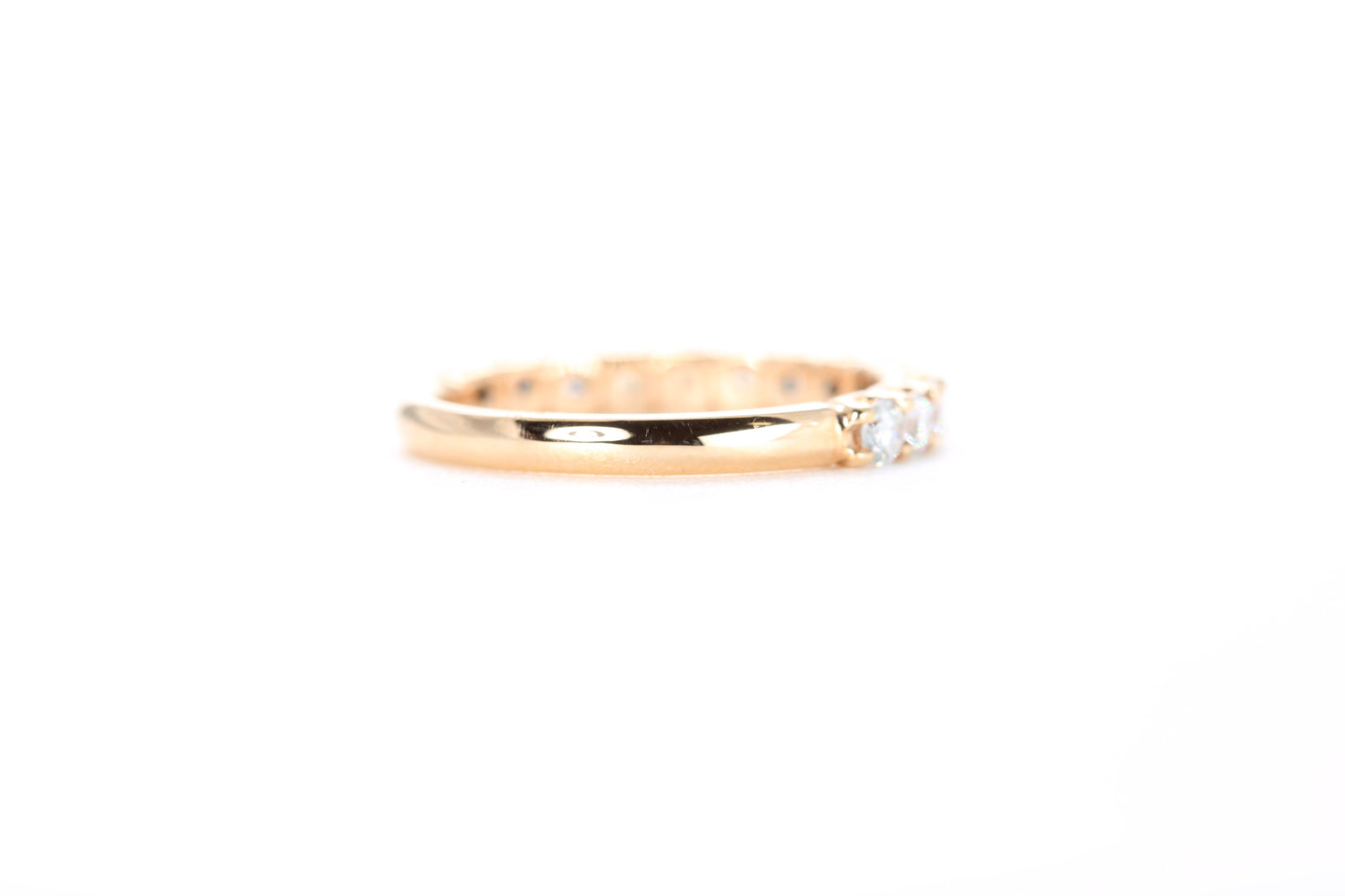 Micro Pavé 3/4 Carat Diamond Ring in 18K Rose Gold