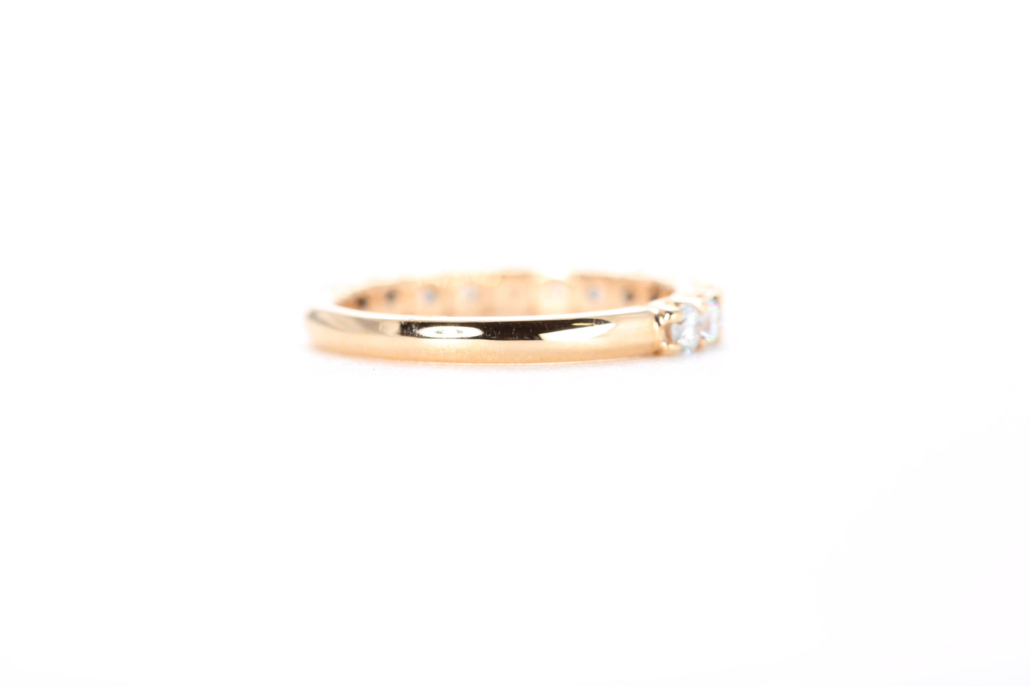 Micro Pavé 3/4 Carat Diamond Ring in 18K Rose Gold