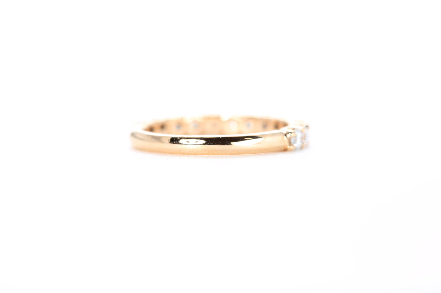 Micro Pavé 3/4 Carat Diamond Ring in 18K Rose Gold