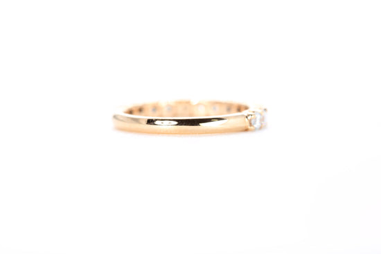 Micro Pavé 3/4 Carat Diamond Ring in 18K Rose Gold
