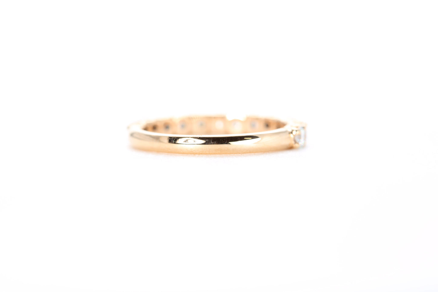 Micro Pavé 3/4 Carat Diamond Ring in 18K Rose Gold