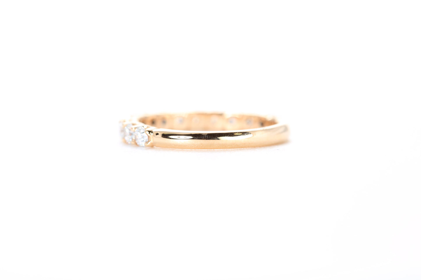 Micro Pavé 3/4 Carat Diamond Ring in 18K Rose Gold