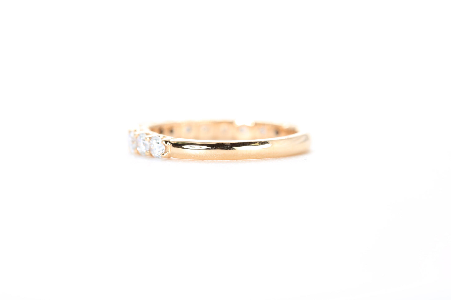 Micro Pavé 3/4 Carat Diamond Ring in 18K Rose Gold