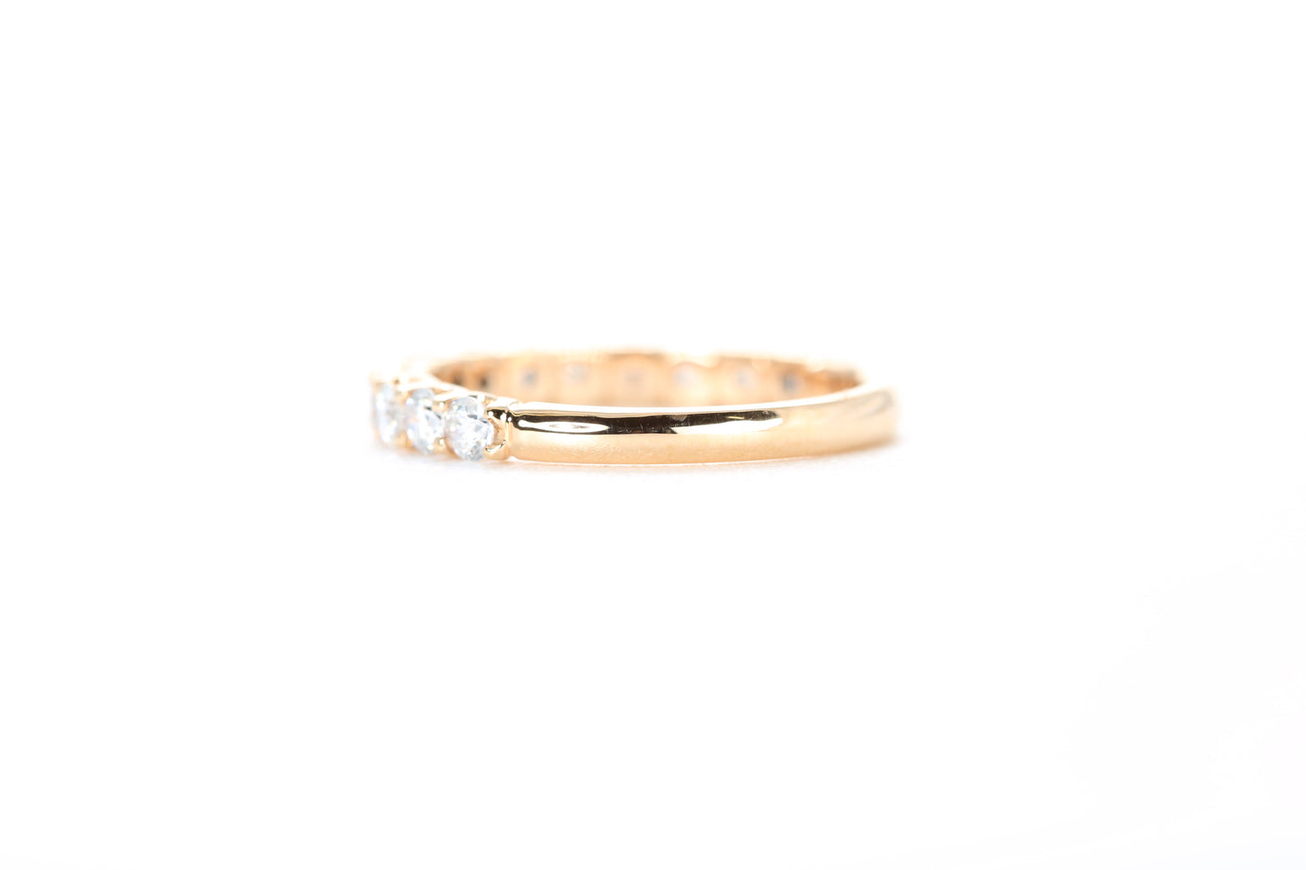 Micro Pavé 3/4 Carat Diamond Ring in 18K Rose Gold