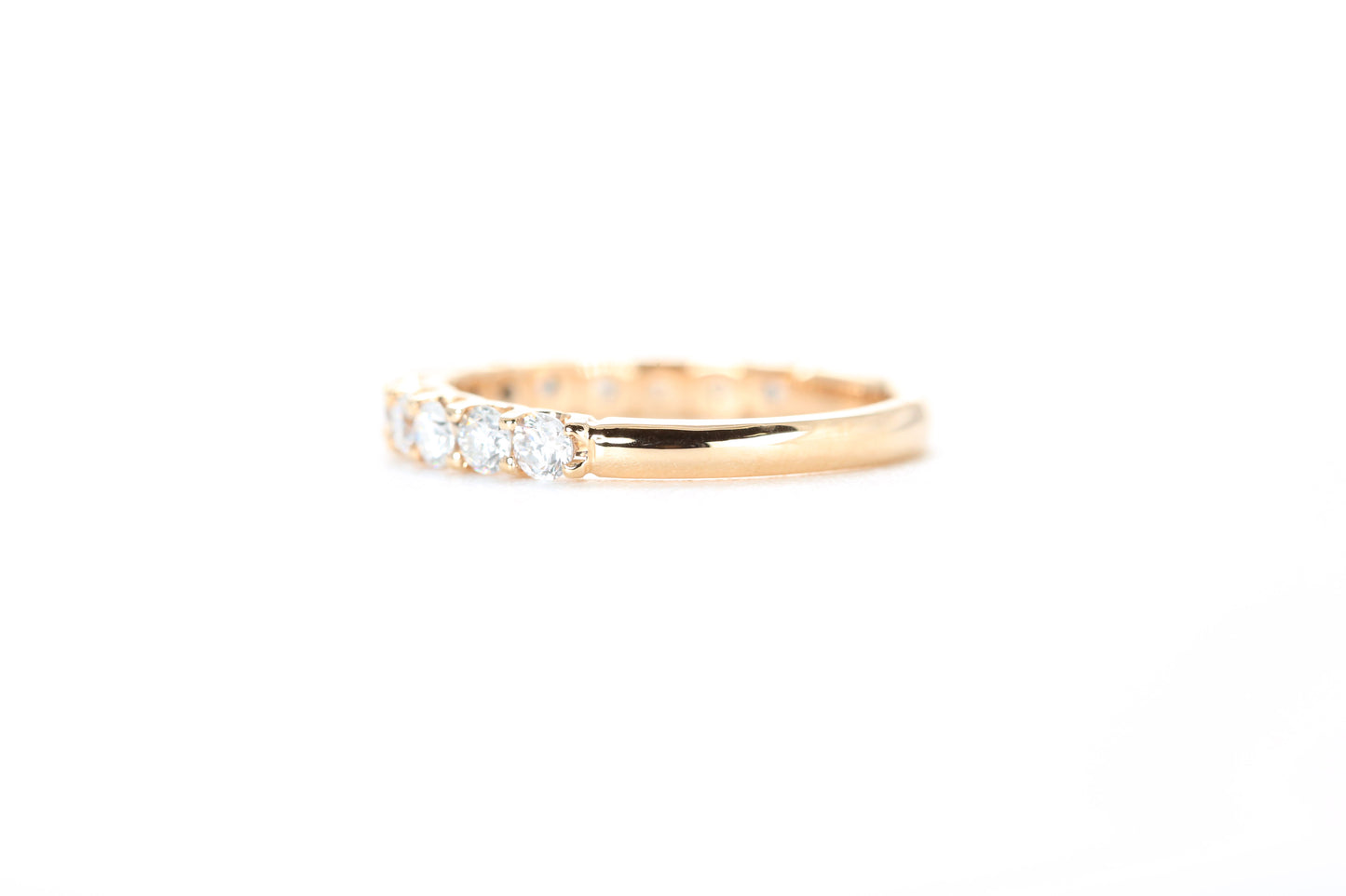 Micro Pavé 3/4 Carat Diamond Ring in 18K Rose Gold