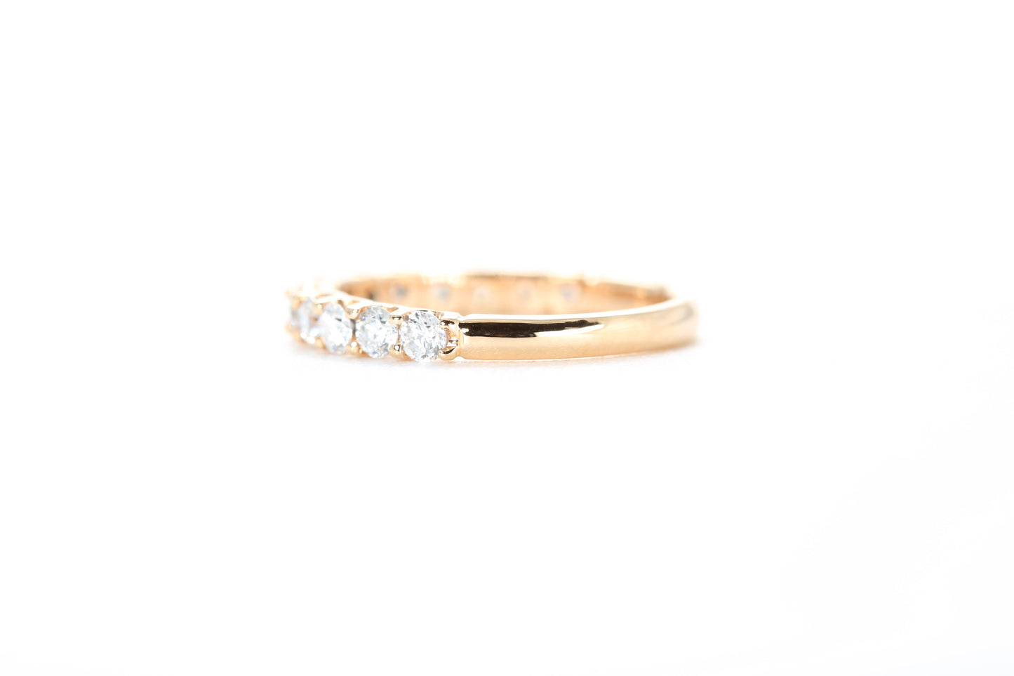 Micro Pavé 3/4 Carat Diamond Ring in 18K Rose Gold