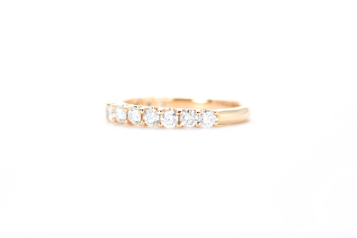 Micro Pavé 3/4 Carat Diamond Ring in 18K Rose Gold
