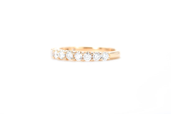 Micro Pavé 3/4 Carat Diamond Ring in 18K Rose Gold