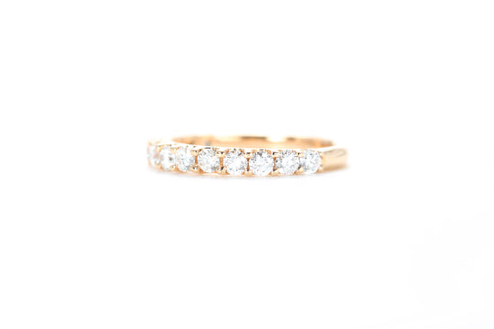Micro Pavé 3/4 Carat Diamond Ring in 18K Rose Gold