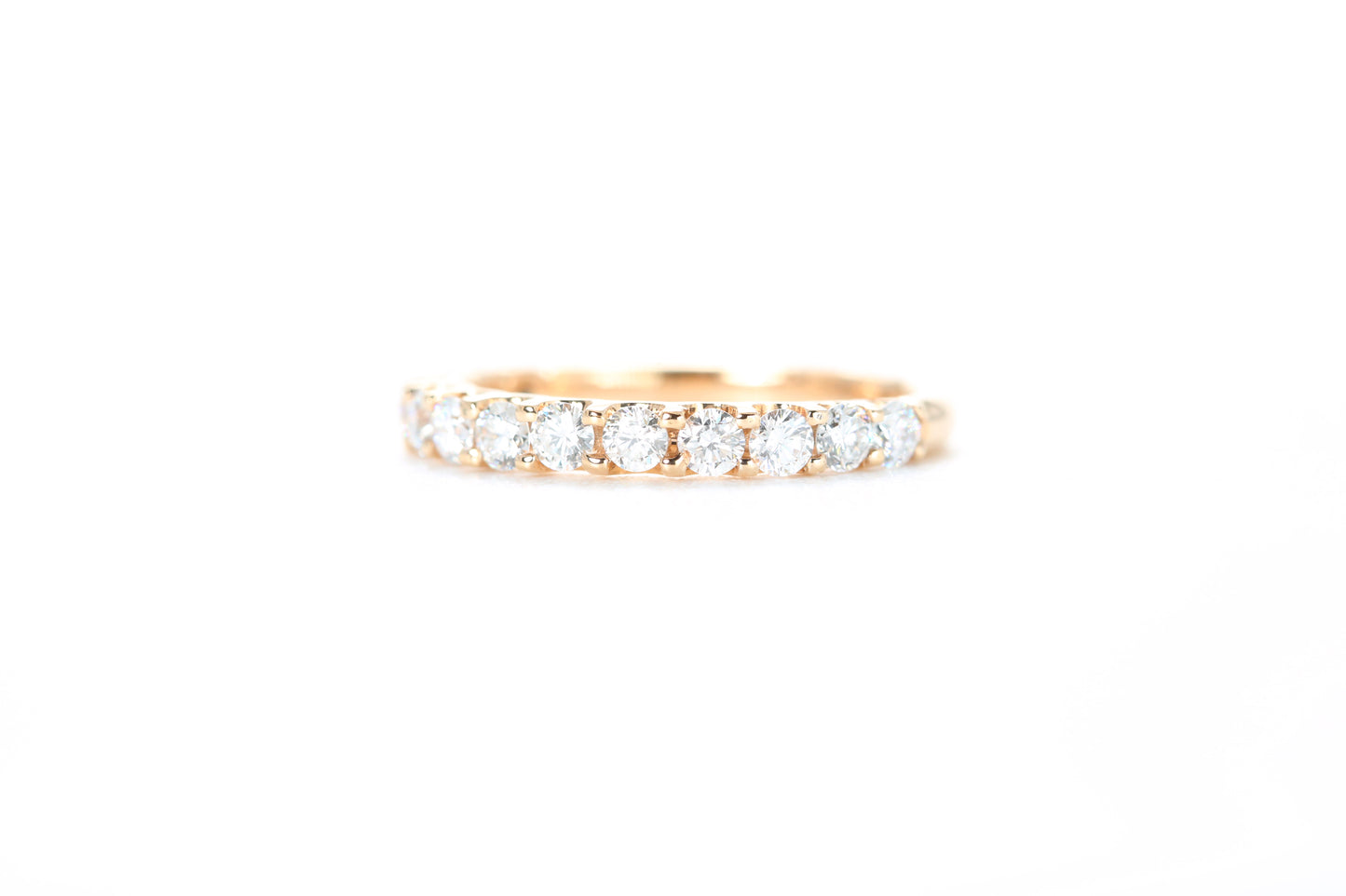 Micro Pavé 3/4 Carat Diamond Ring in 18K Rose Gold