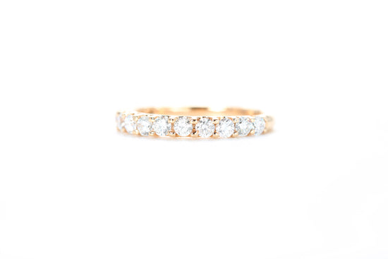 Micro Pavé 3/4 Carat Diamond Ring in 18K Rose Gold