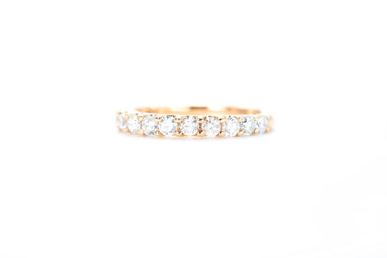 Micro Pavé 3/4 Carat Diamond Ring in 18K Rose Gold