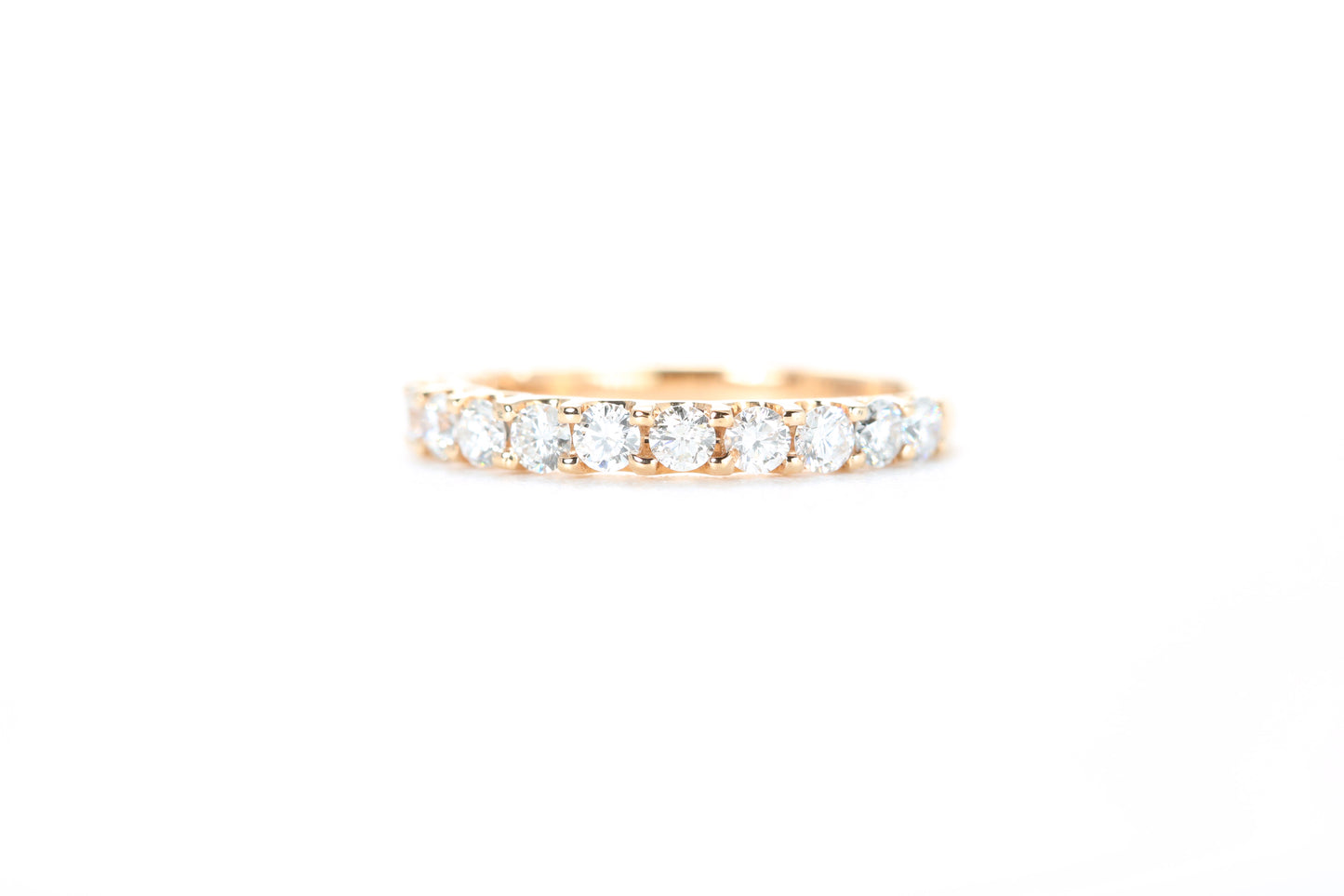 Micro Pavé 3/4 Carat Diamond Ring in 18K Rose Gold