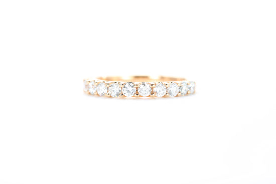 Micro Pavé 3/4 Carat Diamond Ring in 18K Rose Gold