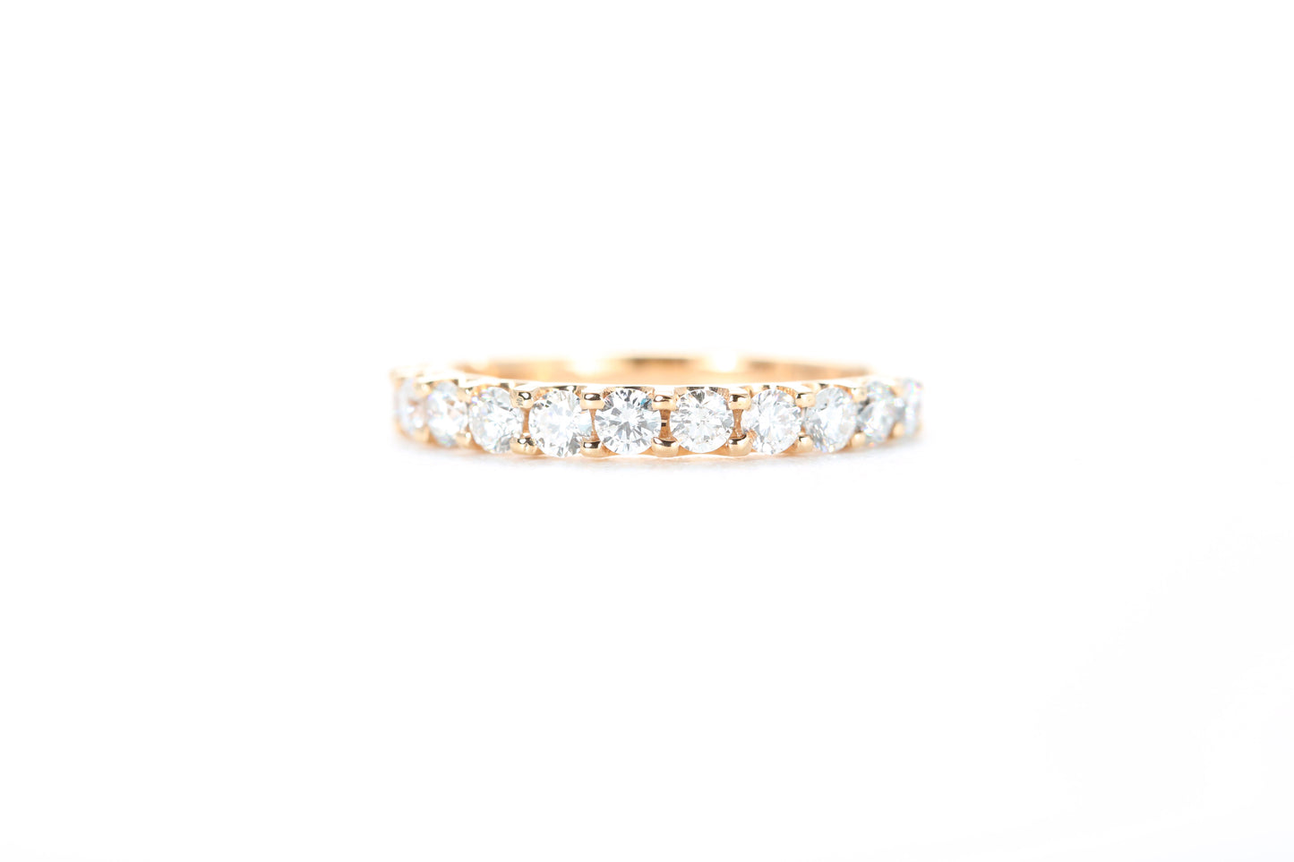 Micro Pavé 3/4 Carat Diamond Ring in 18K Rose Gold