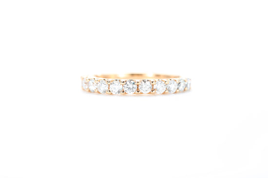 Micro Pavé 3/4 Carat Diamond Ring in 18K Rose Gold