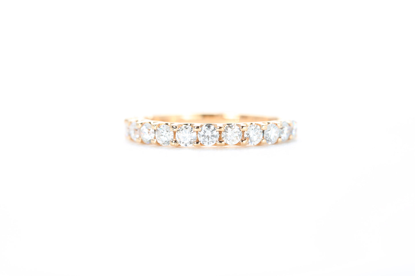 Micro Pavé 3/4 Carat Diamond Ring in 18K Rose Gold