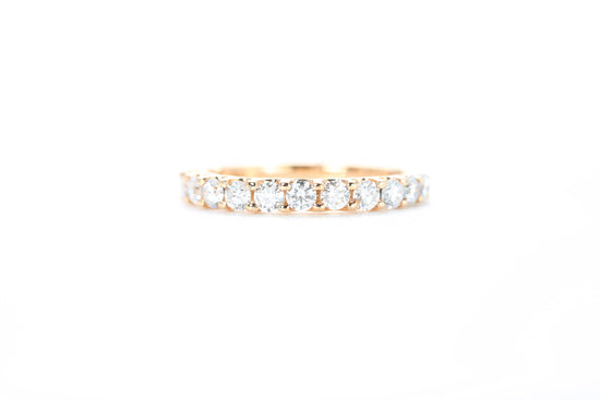 Micro Pavé 3/4 Carat Diamond Ring in 18K Rose Gold