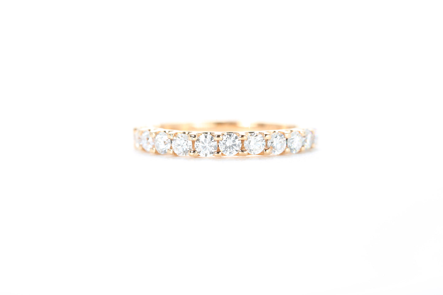 Micro Pavé 3/4 Carat Diamond Ring in 18K Rose Gold