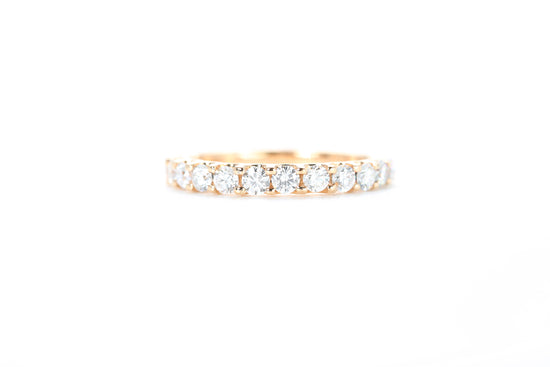 Micro Pavé 3/4 Carat Diamond Ring in 18K Rose Gold