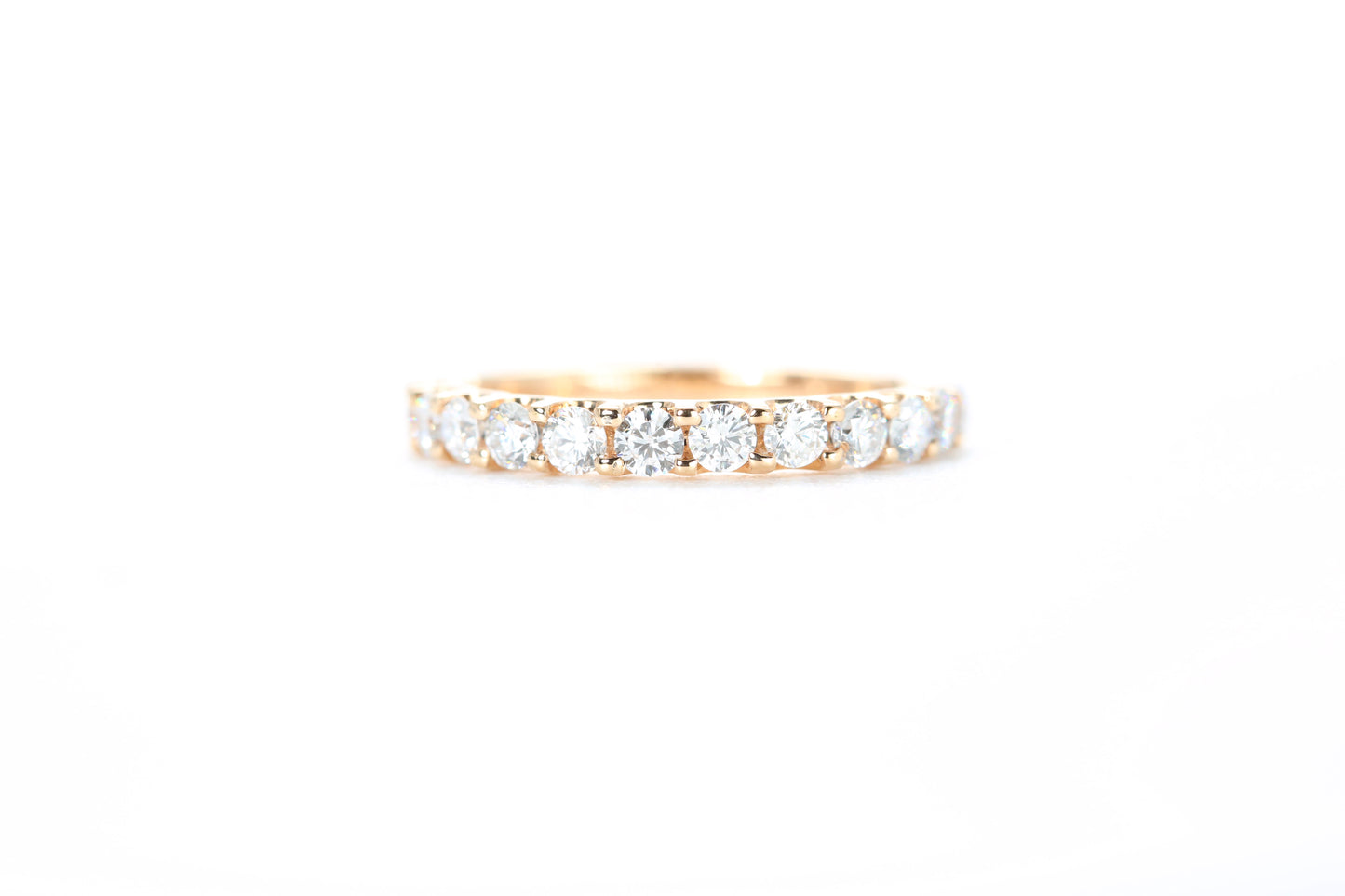 Micro Pavé 3/4 Carat Diamond Ring in 18K Rose Gold