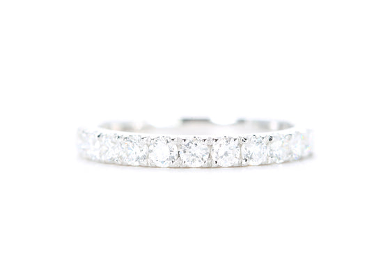 Micro Pavé Diamond Ring 1/2 Carat in White Gold