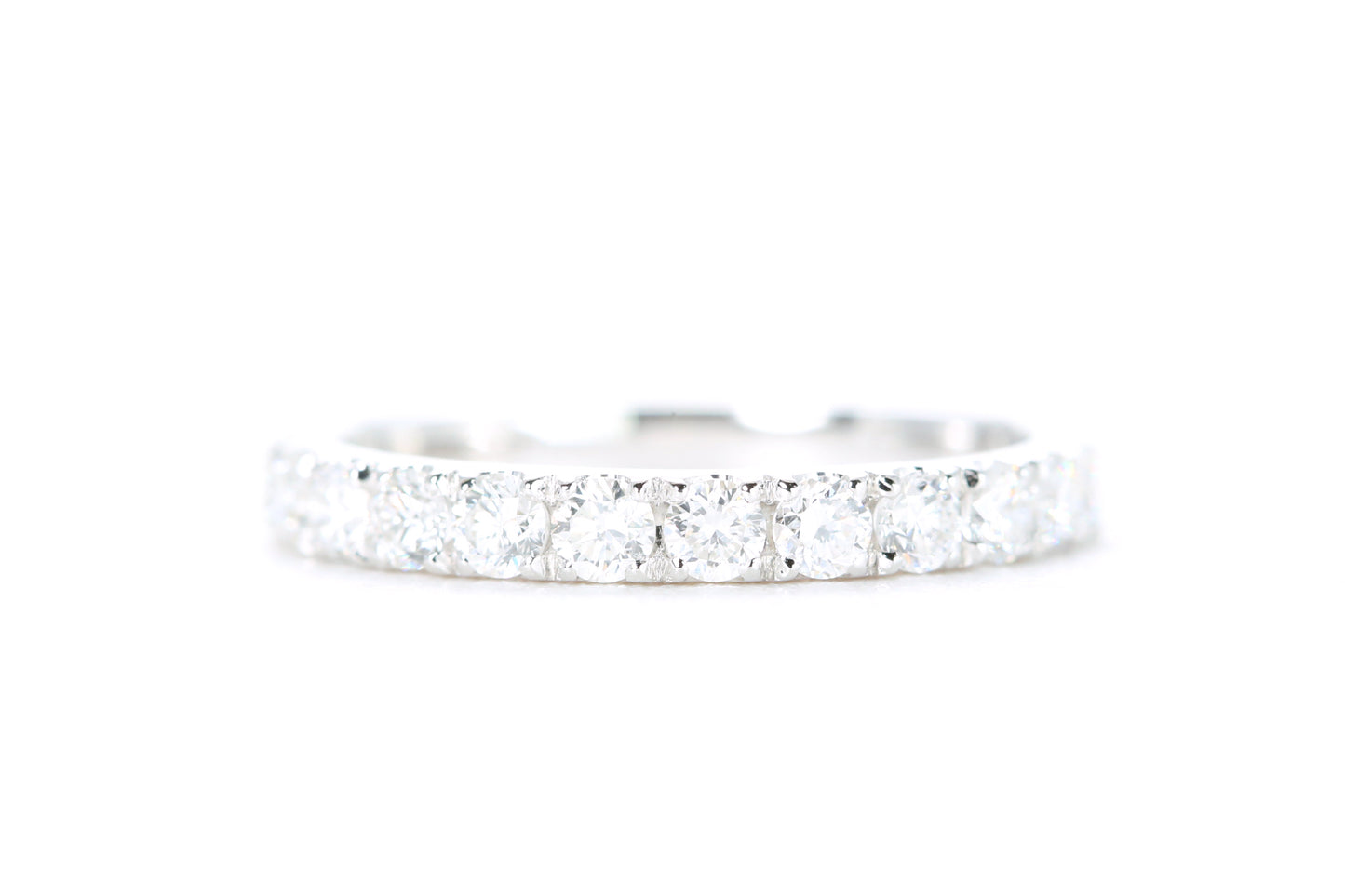 Micro Pavé Diamond Ring 3/4 Carat in White Gold