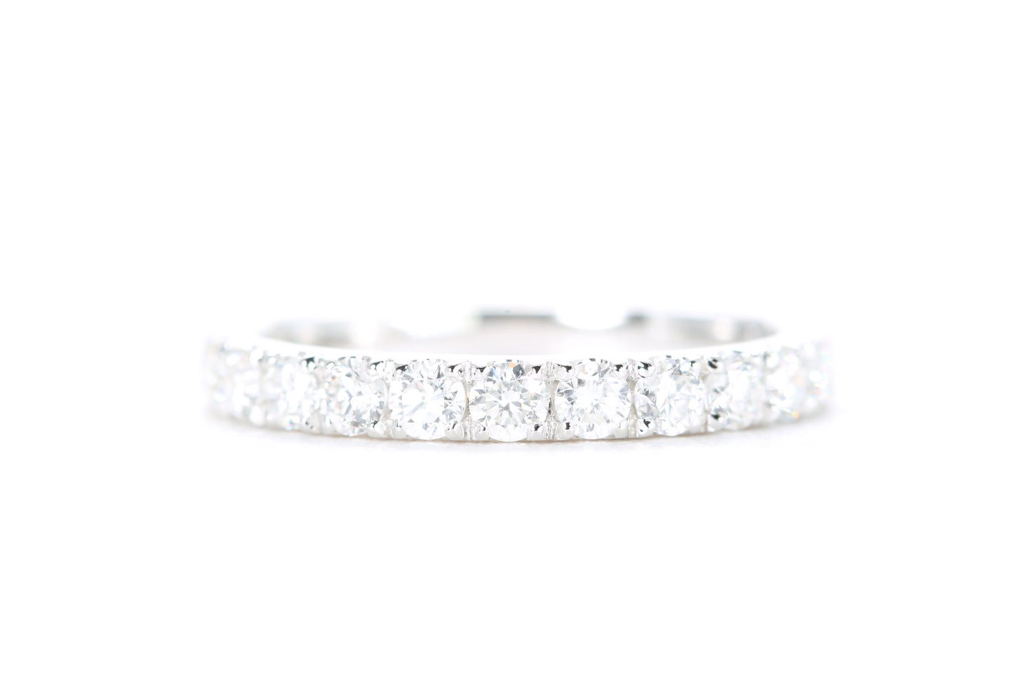 Micro Pavé Diamond Ring 3/4 Carat in White Gold