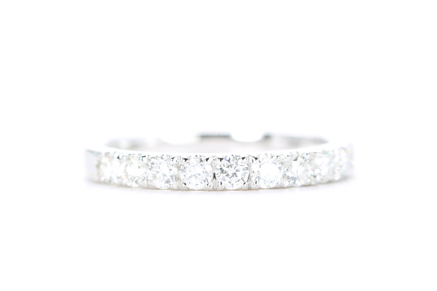 Micro Pavé Diamond Ring 3/4 Carat in White Gold