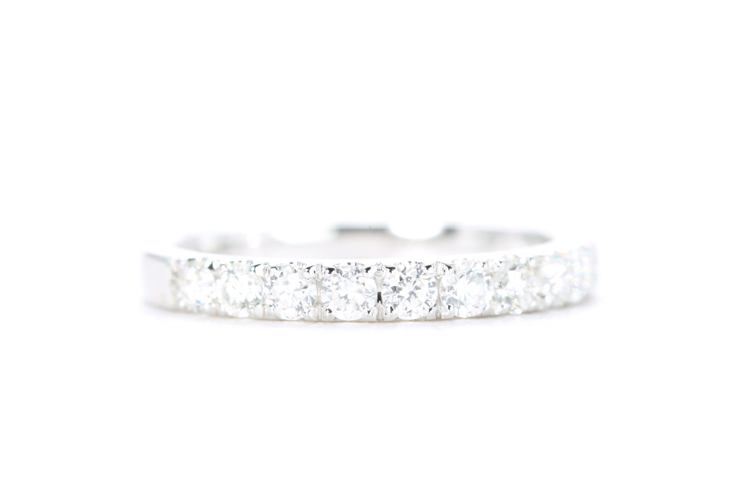 Micro Pavé Diamond Ring 3/4 Carat in White Gold