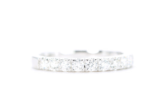 Micro Pavé Diamond Ring 3/4 Carat in White Gold