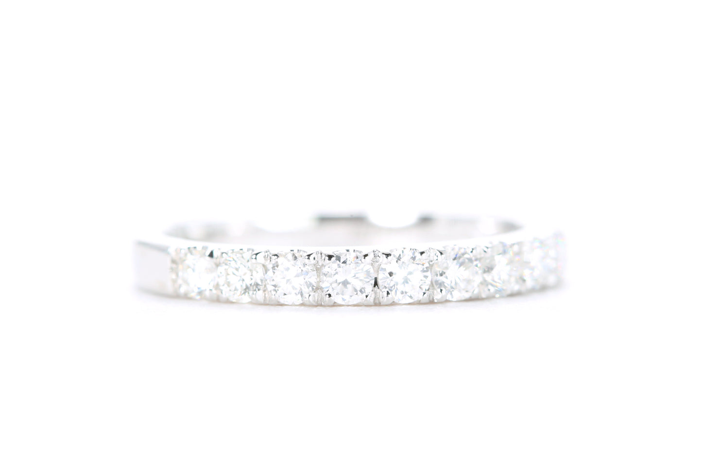 Micro Pavé Diamond Ring 3/4 Carat in White Gold