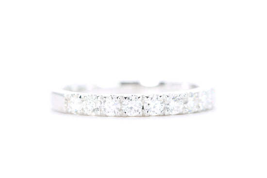 Micro Pavé Diamond Ring 3/4 Carat in White Gold